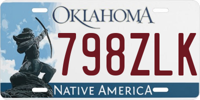 OK license plate 798ZLK