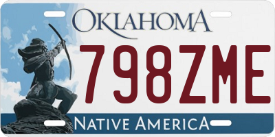 OK license plate 798ZME