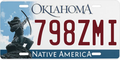 OK license plate 798ZMI