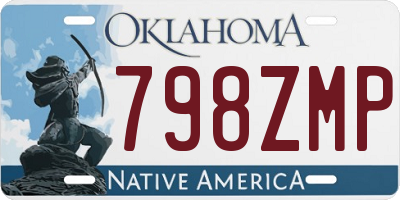 OK license plate 798ZMP