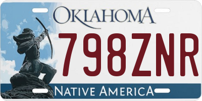 OK license plate 798ZNR