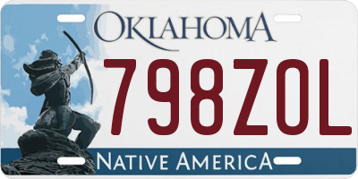 OK license plate 798ZOL