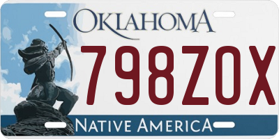 OK license plate 798ZOX