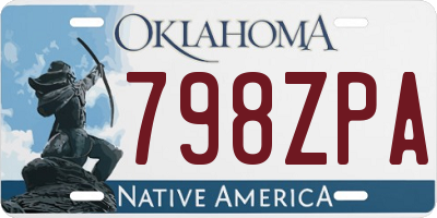 OK license plate 798ZPA