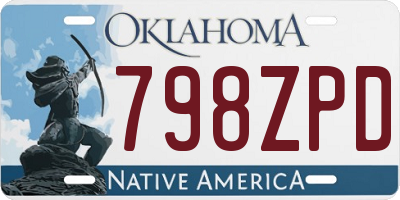 OK license plate 798ZPD