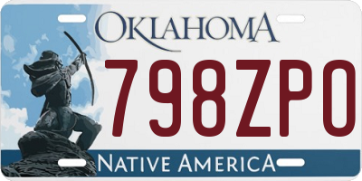 OK license plate 798ZPO
