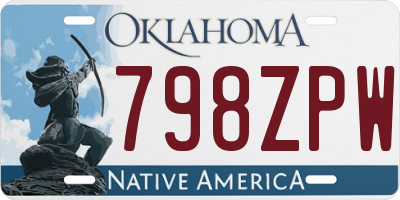 OK license plate 798ZPW