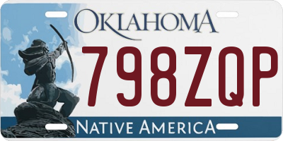 OK license plate 798ZQP
