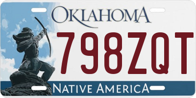 OK license plate 798ZQT