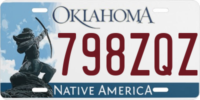 OK license plate 798ZQZ