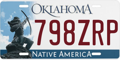 OK license plate 798ZRP