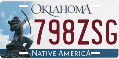 OK license plate 798ZSG