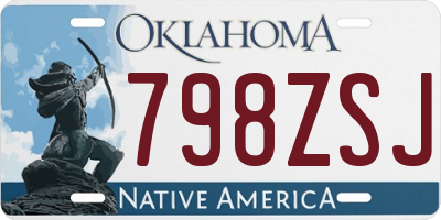 OK license plate 798ZSJ