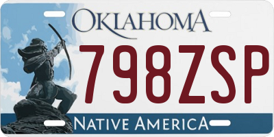 OK license plate 798ZSP