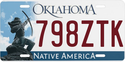 OK license plate 798ZTK