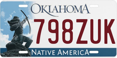 OK license plate 798ZUK