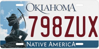 OK license plate 798ZUX