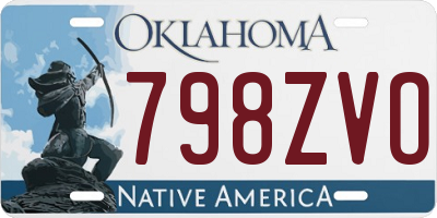 OK license plate 798ZVO