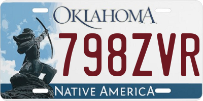 OK license plate 798ZVR