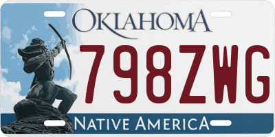 OK license plate 798ZWG