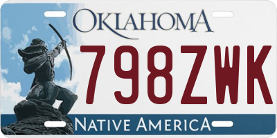 OK license plate 798ZWK