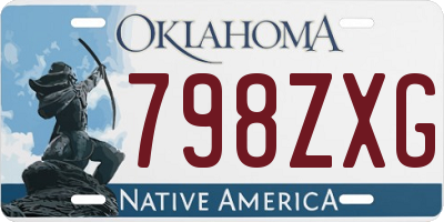 OK license plate 798ZXG