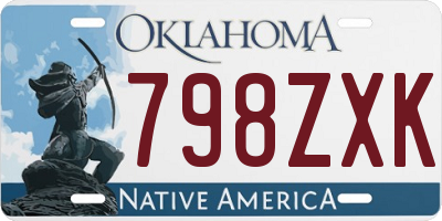 OK license plate 798ZXK