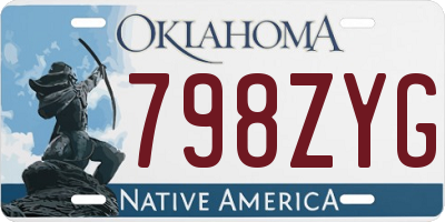 OK license plate 798ZYG