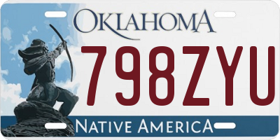 OK license plate 798ZYU