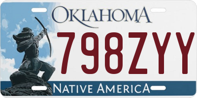 OK license plate 798ZYY