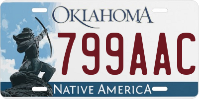 OK license plate 799AAC