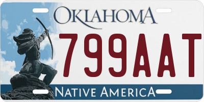 OK license plate 799AAT