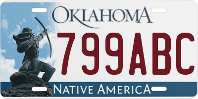OK license plate 799ABC