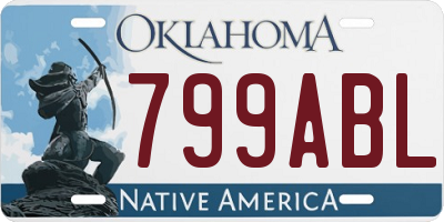 OK license plate 799ABL