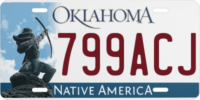OK license plate 799ACJ