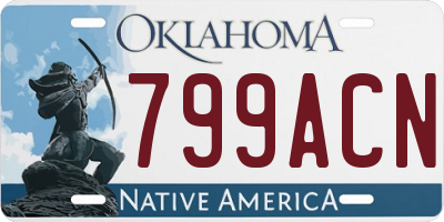 OK license plate 799ACN