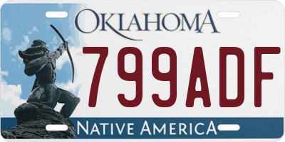 OK license plate 799ADF