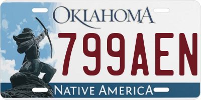 OK license plate 799AEN