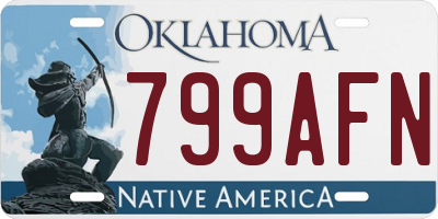 OK license plate 799AFN
