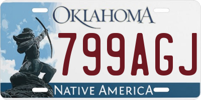 OK license plate 799AGJ