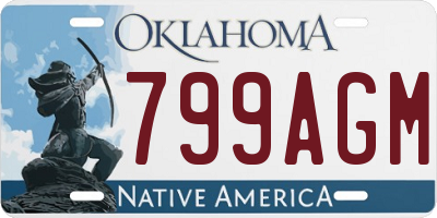 OK license plate 799AGM