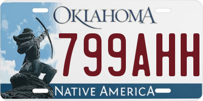 OK license plate 799AHH