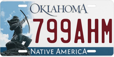 OK license plate 799AHM
