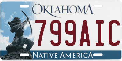 OK license plate 799AIC
