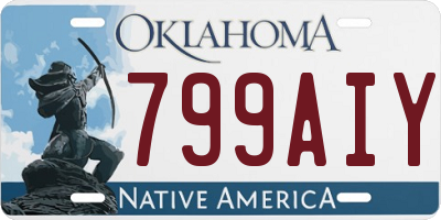 OK license plate 799AIY