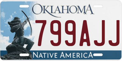 OK license plate 799AJJ