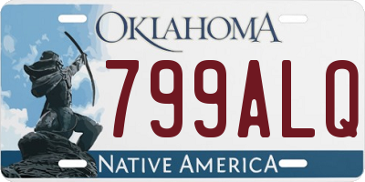 OK license plate 799ALQ