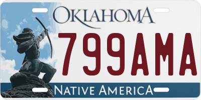 OK license plate 799AMA