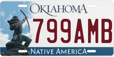 OK license plate 799AMB