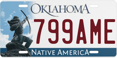 OK license plate 799AME